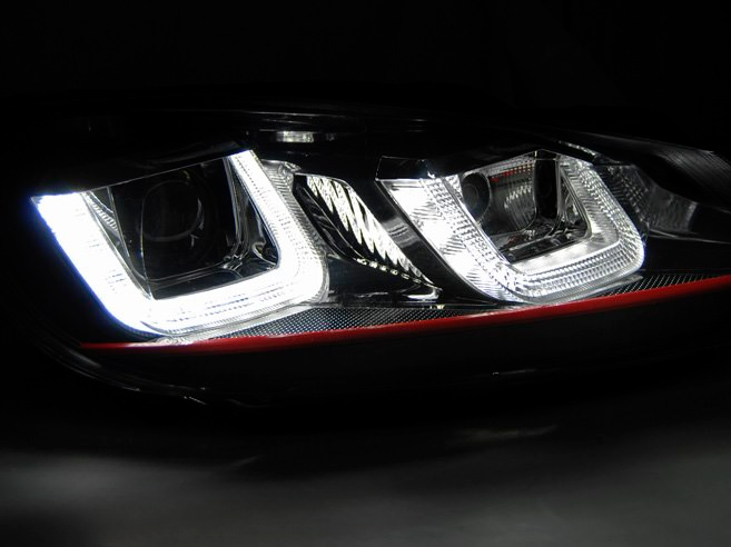 ART.5891 FARI  ANTERIORI VW GOLF 6 08-12 NERA ROSSA