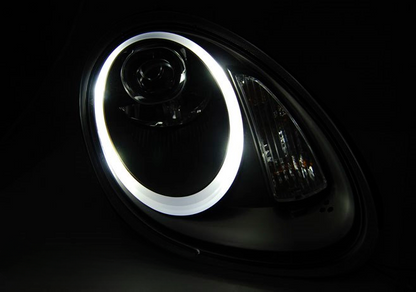 💕 Fari Anteriori Adatti per Porsche Boxster Cayman 987 05-08 Xenon LED Neri 💕