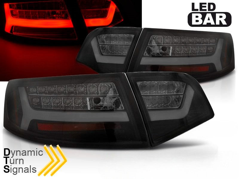 💫ART.6365 Fanali posteriori LED neri adatti per AUDI A6 08-11💫