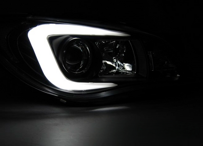 💕 Fari Anteriori Adatti per Subaru Impreza II GD GG 06-07 Xenon Tube Light Neri 💕