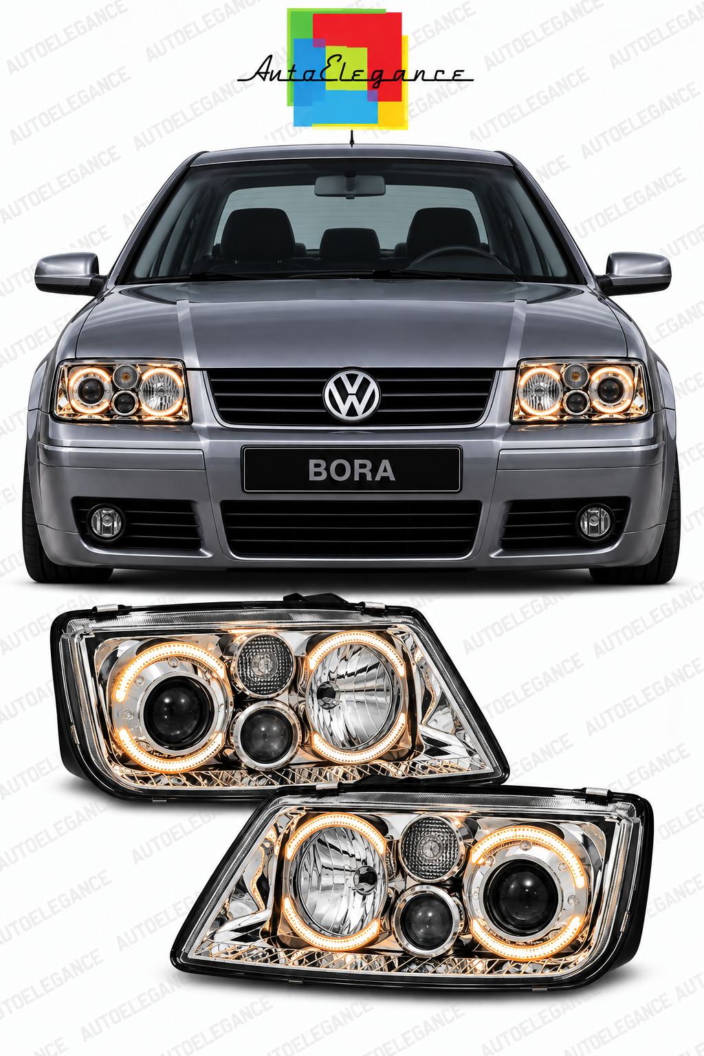 ART.10857 FARI ANTERIORI ADATTO PER VW BORA 09.98-07.05