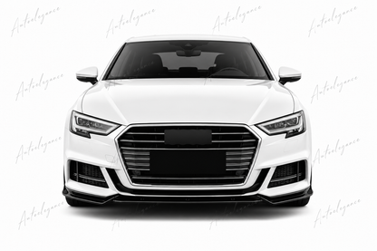 🔥ART.9894 SPLITTER ANTERIORE PER AUDI A3 S3 S LINE 8V NERO LUCIDO 2017-2020🔥
