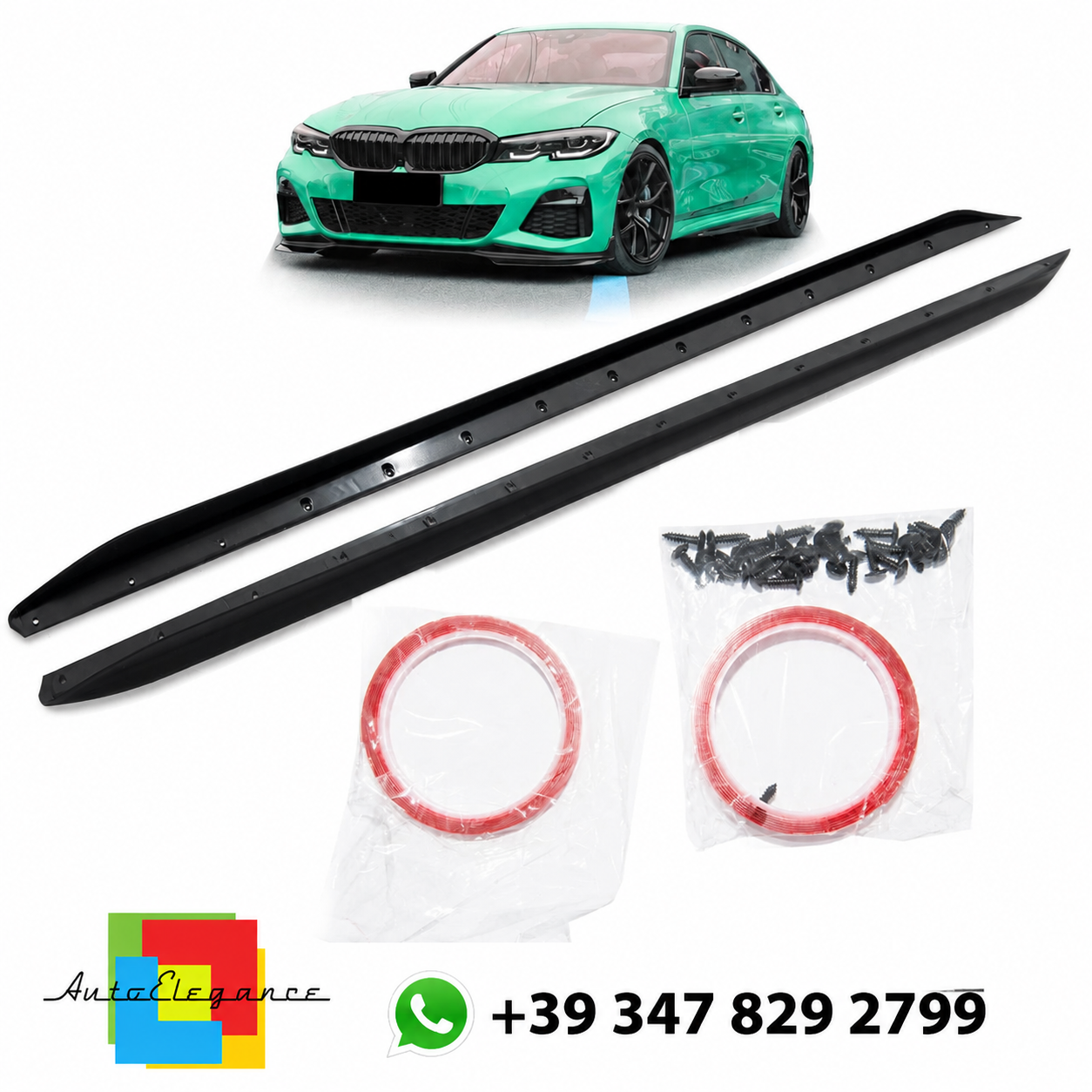 👉Prolunghe parafanghi laterali in nero opaco per BMW Serie 3 G20 G21 18-👈