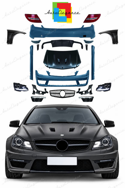 👉Bodykit per Classe C (W204) 08-11 in C63 Facelift 2012+👈