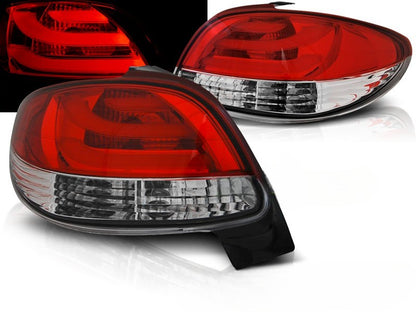 😎FARI POSTERIORI BARRA LED ROSSO BIANCO ADATTO PER PEUGEOT 206😎