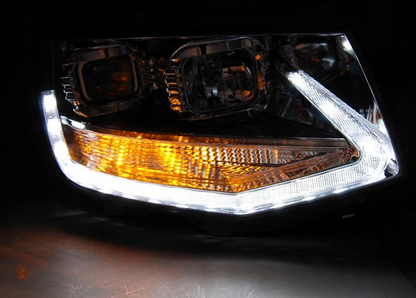 💕 Fari Anteriori Adatto per VW T6 2015-2019 True DRL LED Cromati 💕