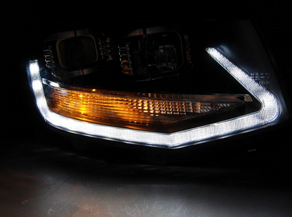 💕 Fari Anteriori Adatto per VW T6 2015-2019 True DRL LED Neri 💕