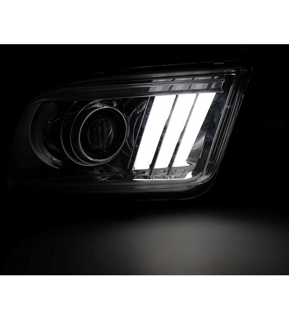 💕 Fari Anteriori Adatto per Ford Mustang 04-09 LED Tube Light Cromati 💕