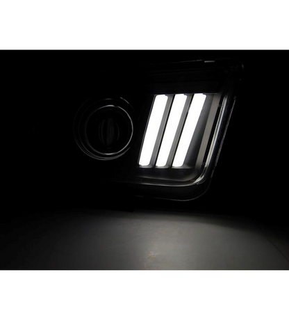 💕 Fari Anteriori Adatto per Ford Mustang 04-09 LED Tube Light Neri 💕
