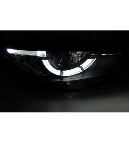 💕 Fari Anteriori Adatto per Mazda CX-5 11-15 LED DRL Neri True DRL 💕