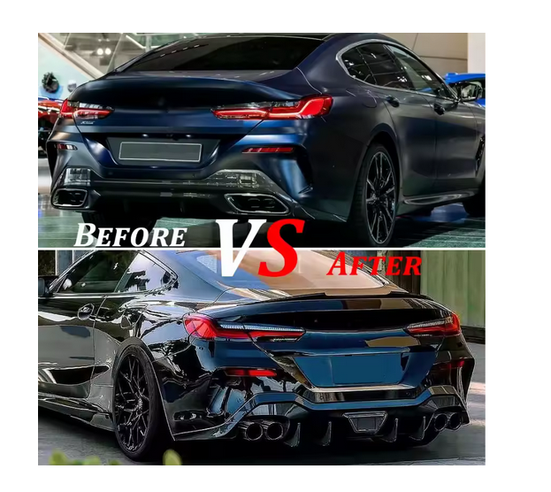 💕DIFFUSORI  BMW 8 Series G16 Gran Coupe 840i M850i M-Sport 18-23 NERO LUCIDO 💕