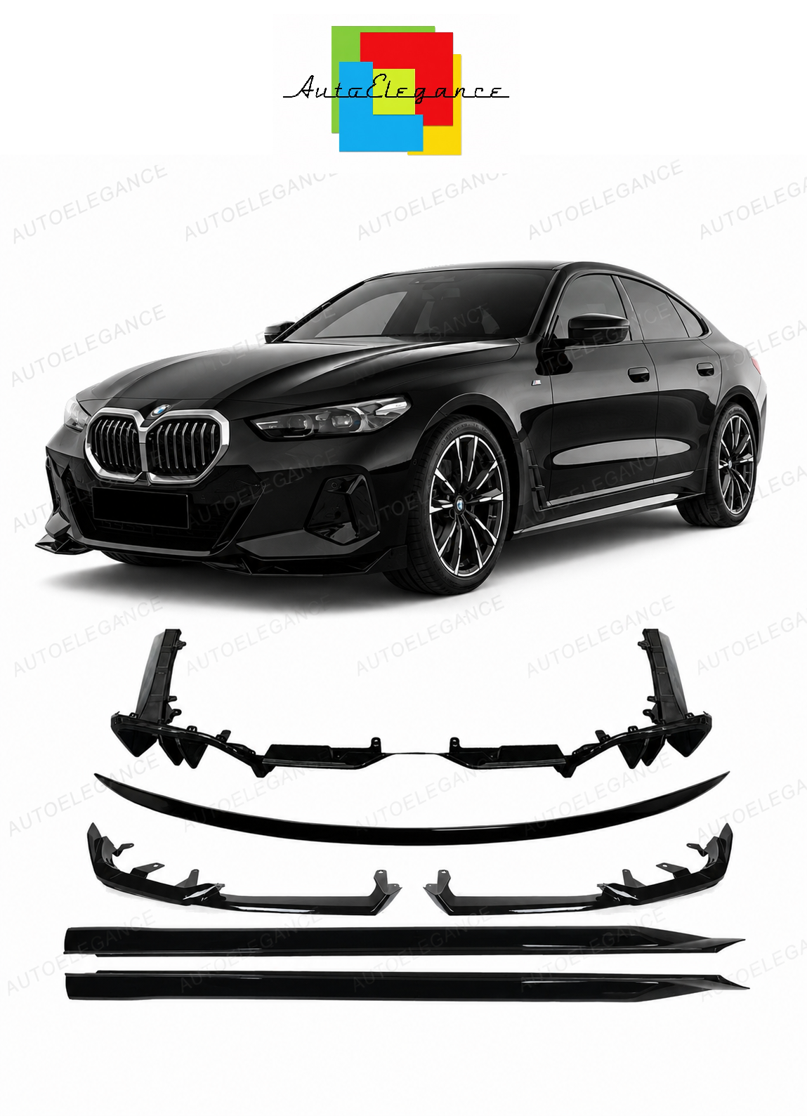 💕BODYKIT BMW SERIE 5 G60 G61  NERO LUCIDO 💕