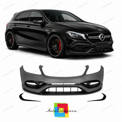 💕PARAURTI ANTERIORE MERCEDES CLASSE A W176 15-18 LOOK AMG A45💕