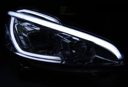 😎FARI ANTERIORI TUBO LUCE CROMATO ADATTO PER PEUGEOT 208 12-15😎