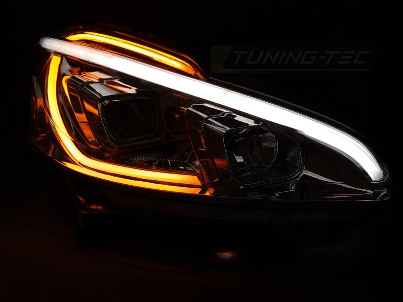 😎FARI ANTERIORI TUBO LUCE CROMATO ADATTO PER PEUGEOT 208 12-15😎