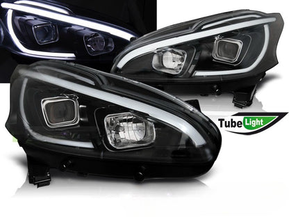 😎FARI ANTERIORI  TUBO OTTICO NERO ADATTO PER PEUGEOT 208 12-15😎