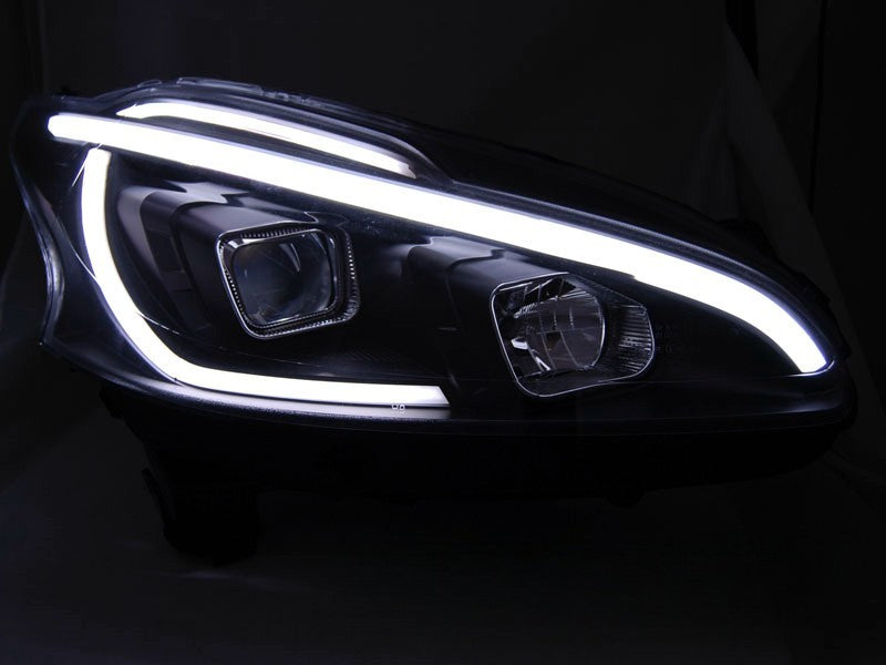 😎FARI ANTERIORI  TUBO OTTICO NERO ADATTO PER PEUGEOT 208 12-15😎