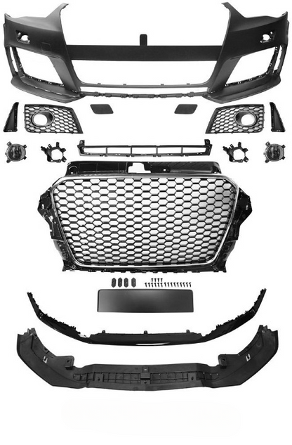 💫ART.7517 Paraurti Anteriore Look RS3 per AUDI A3 2012-2016💫