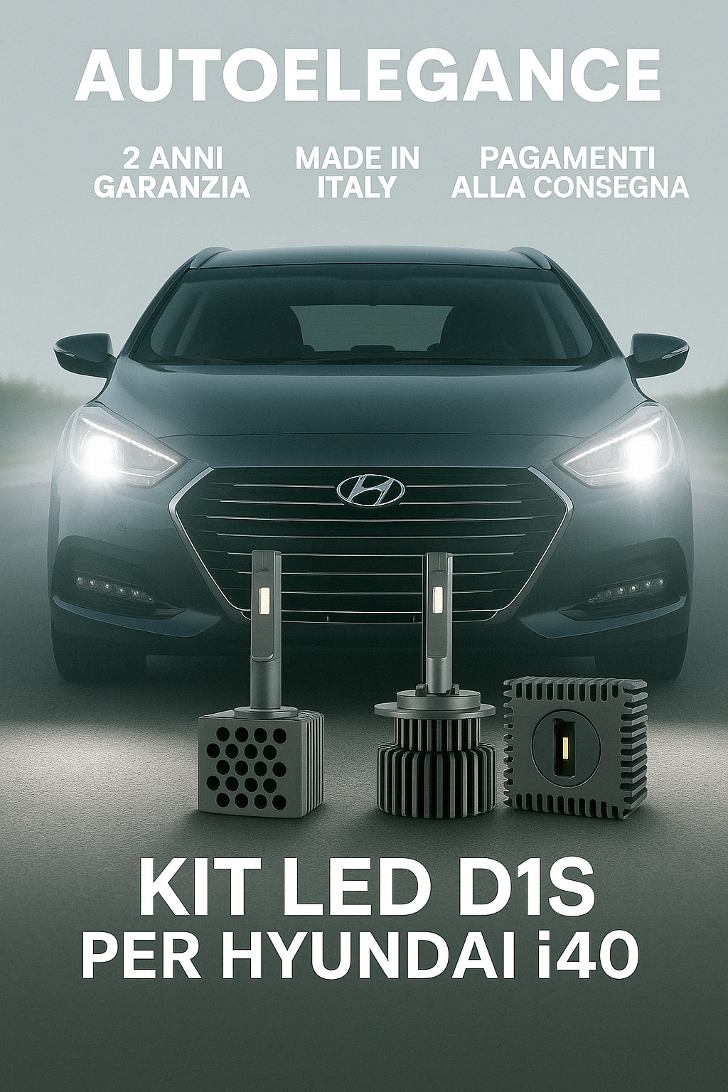⭐KIT XENON D1S 6000K ANABBAGLIANTI PER HYUNDAI i40 – LUCE BIANCA POTENTE⭐