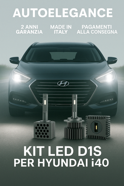 ⭐KIT XENON D1S 6000K ANABBAGLIANTI PER HYUNDAI i40 – LUCE BIANCA POTENTE⭐