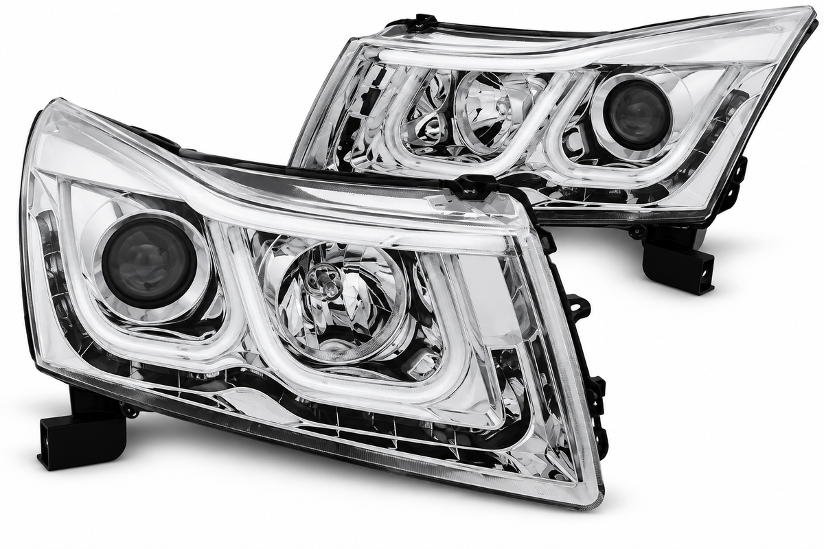 ART.10694  FARI ANTERIORI ADATTO  PER CHEVROLET CRUZE 09-12 CROMATA