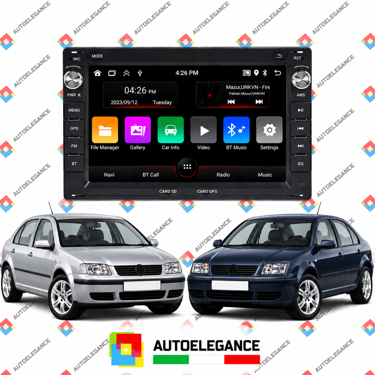 RADIO GPS ANDROID 10 ADATTO PER VOLKSWAGEN BORA NAVIGATORE 7" USB TATTILE HD