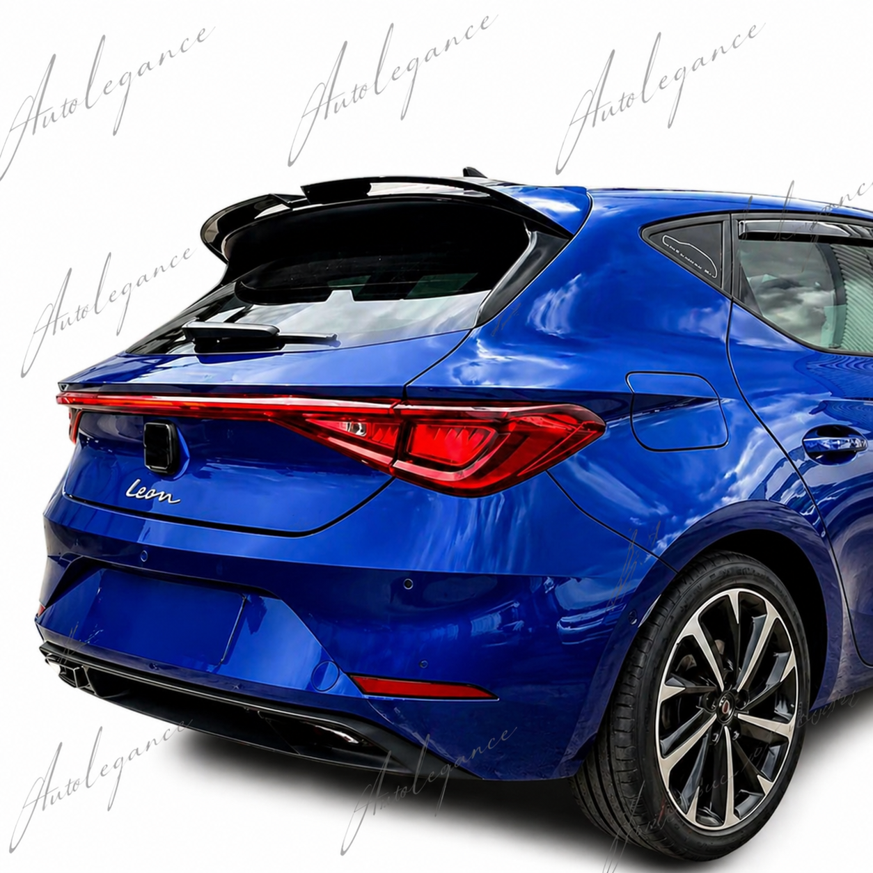 🔥ART.9726 SPOILER POSTERIORE PER TETTO LEON MK4 NERO LUCIDO IN ABS / 2020+🔥