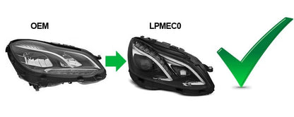 💕 Fari Anteriori Adatto per Mercedes W212 13-16 True DRL LED Neri 💕