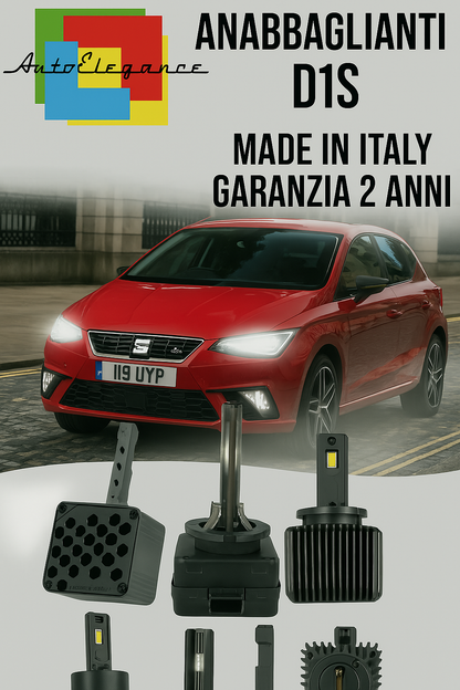 ❤️ KIT LED D1S 6000K BIANCO GHIACCIO ANABBAGLIANTI PER SEAT IBIZA ❤️