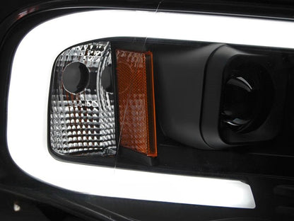 💫 ART.6019 Fari anteriori TUBE LIGHT neri adatti per Dodge Ram 2002–2006 💫