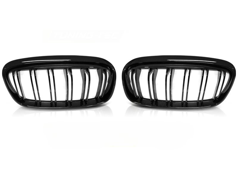 GRIGLIA DOPPIA BARRA NERA LUCIDA ADATTO PER BMW F45/F46 14-18 - Foto 9