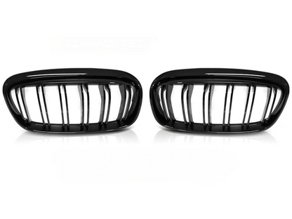 GRIGLIA DOPPIA BARRA NERA LUCIDA ADATTO PER BMW F45/F46 14-18