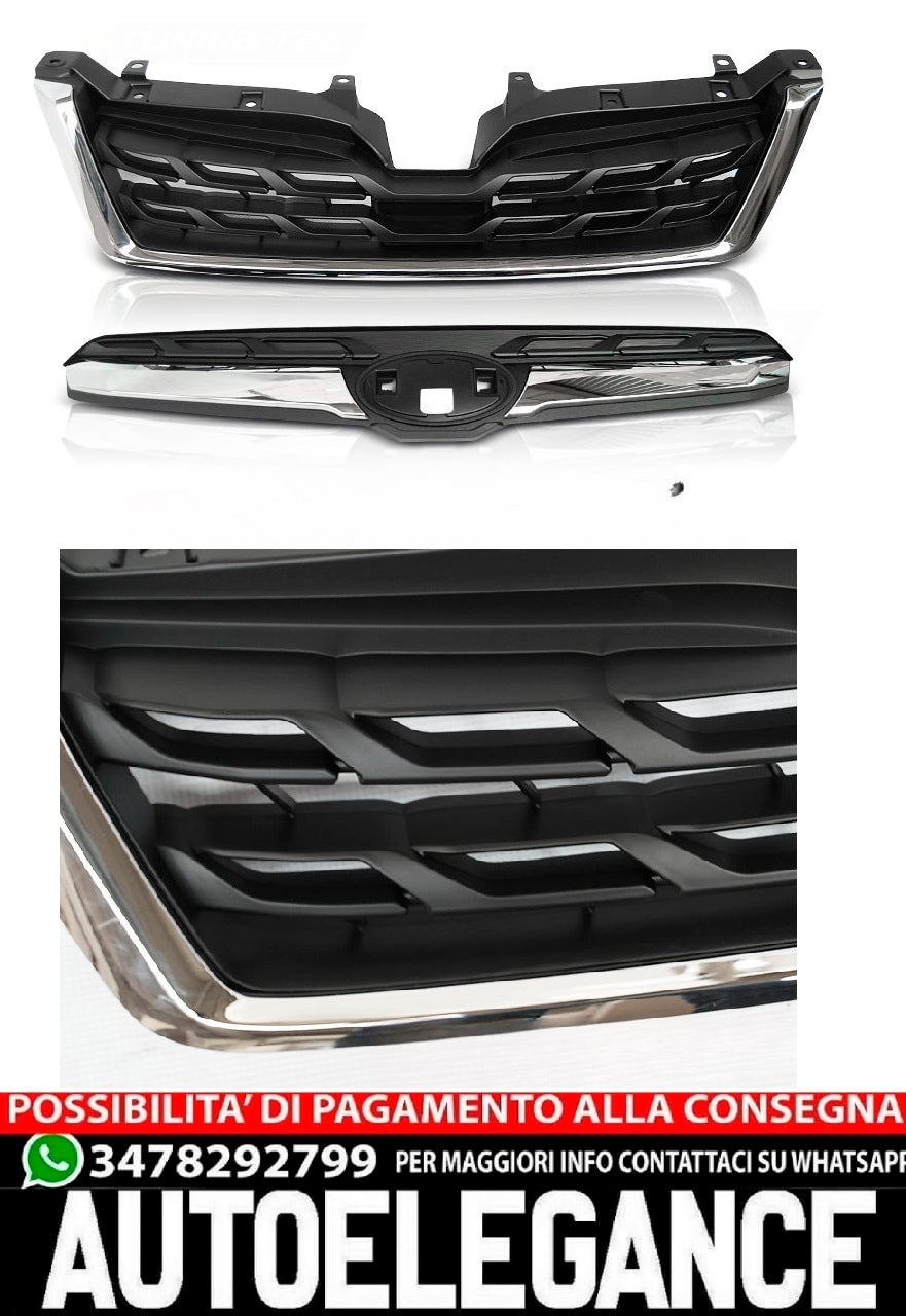 GRIGLIA ADATTO PER SUBARU FORESTER IV 13-18 CROMATA NERO STILE LCI
