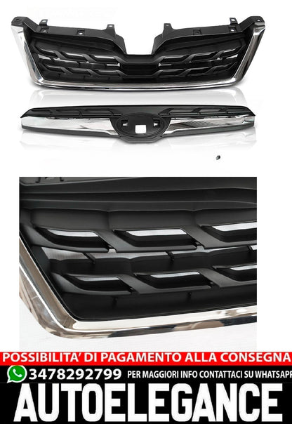 GRIGLIA ADATTO PER SUBARU FORESTER IV 13-18 CROMATA NERO STILE LCI