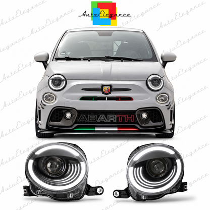 ART.10652 COPPIA FARI FULL FULL LED ADATTO PER FIAT 500 07-24 XENON DI SERIE
