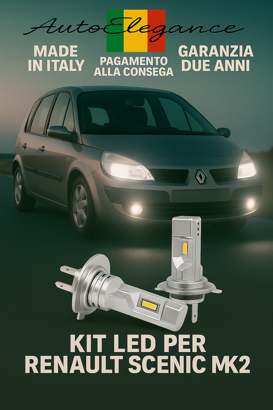 🔥Kit LED H7 6000K Bianchi per Anabbaglianti RENAULT SCENIC MK2🔥