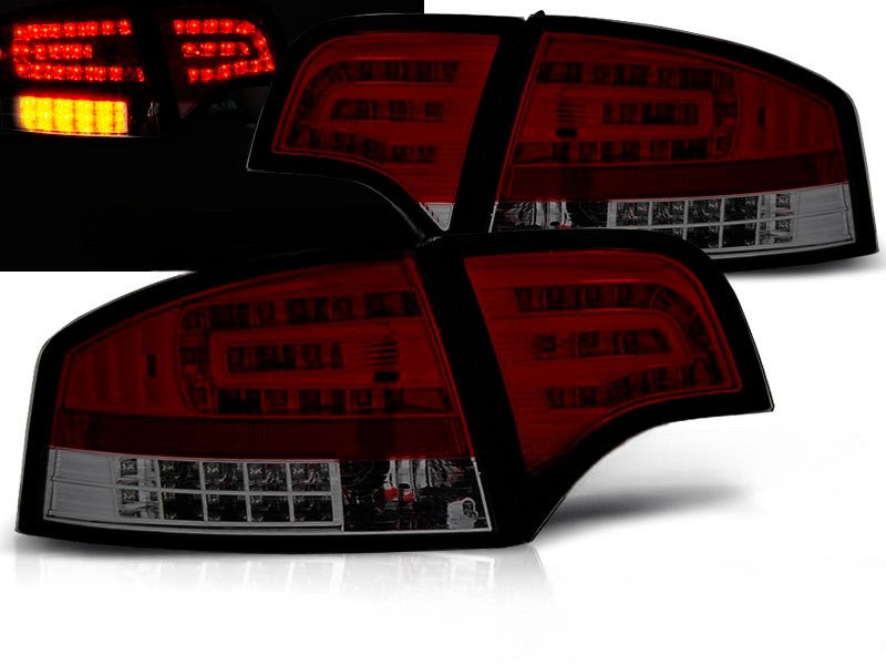 💫ART.6064 Fanali posteriori LED rosso fumé adatti per Audi A4 B7 Berlina 11.2004–03.2008💫