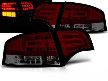 💫ART.6064 Fanali posteriori LED rosso fumé adatti per Audi A4 B7 Berlina 11.2004–03.2008💫