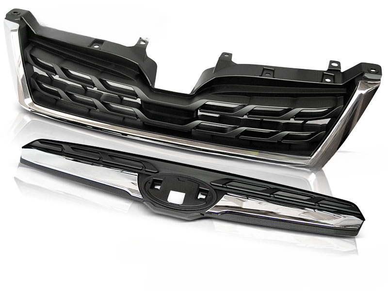 GRIGLIA ADATTO PER SUBARU FORESTER IV 13-18 CROMATA NERO STILE LCI