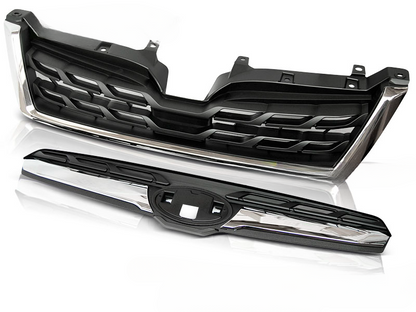 GRIGLIA ADATTO PER SUBARU FORESTER IV 13-18 CROMATA NERO STILE LCI