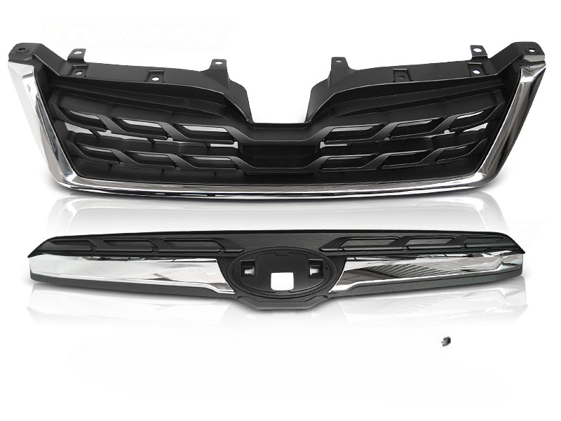 GRIGLIA ADATTO PER SUBARU FORESTER IV 13-18 CROMATA NERO STILE LCI