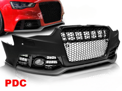 💫ART.7459 Paraurti Anteriore Nero Look RS5 PDC per AUDI A5 2011-2016💫