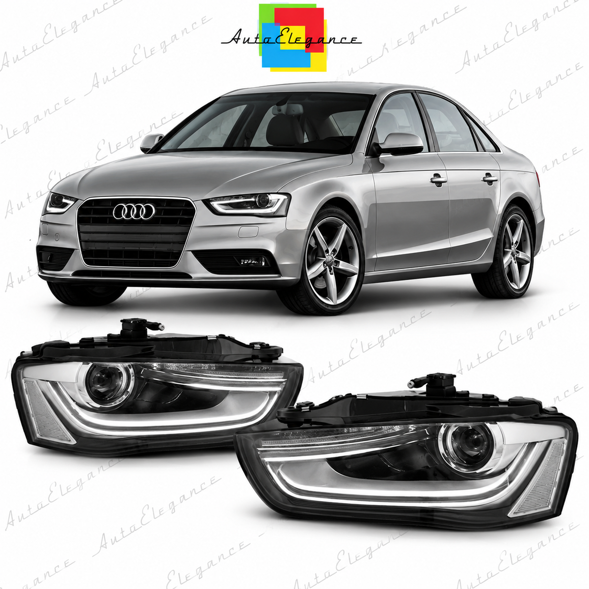 ART.5846  FARI ANTERIORI ADATTO  PER  AUDI A4 B8 12-15