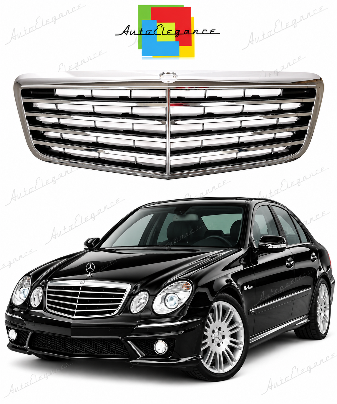 👉Griglia cromata adatto per  Classe E (W211) Facelift (2006-2009)👈
