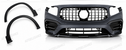 💕PARAURTI ANTERIORE MERCEDES X247 20- LOOK GLB35 GRIGLIA ARGENTO💕
