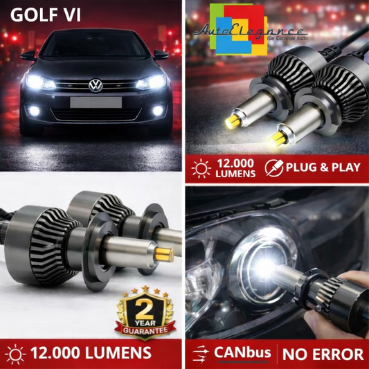 KIT LED per Volkswagen GOLF 6 ANABBAGLIANTI H7 CANBUS Bianco 6500K 360 gradi