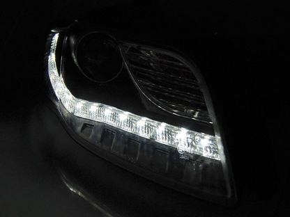 ART.10655 FARI ANTERIORI ADATTO PER AUDI A4 B7 11.04-03.08 NERO