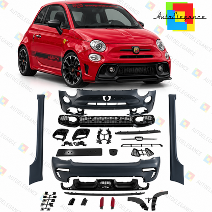 💕ART.10646 Bodykit adatto per FIAT 500, 07-15 look abarth💕