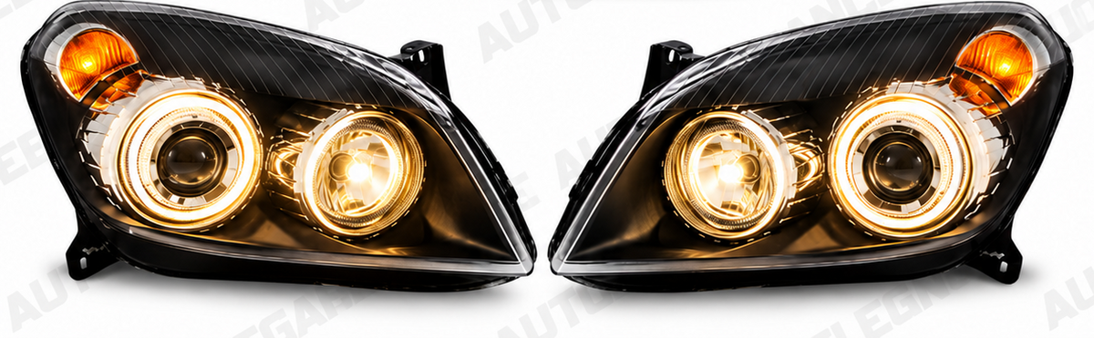 ART.2101 FARI ANTERIORI ASTRA H 2004-2009 LED  NERO