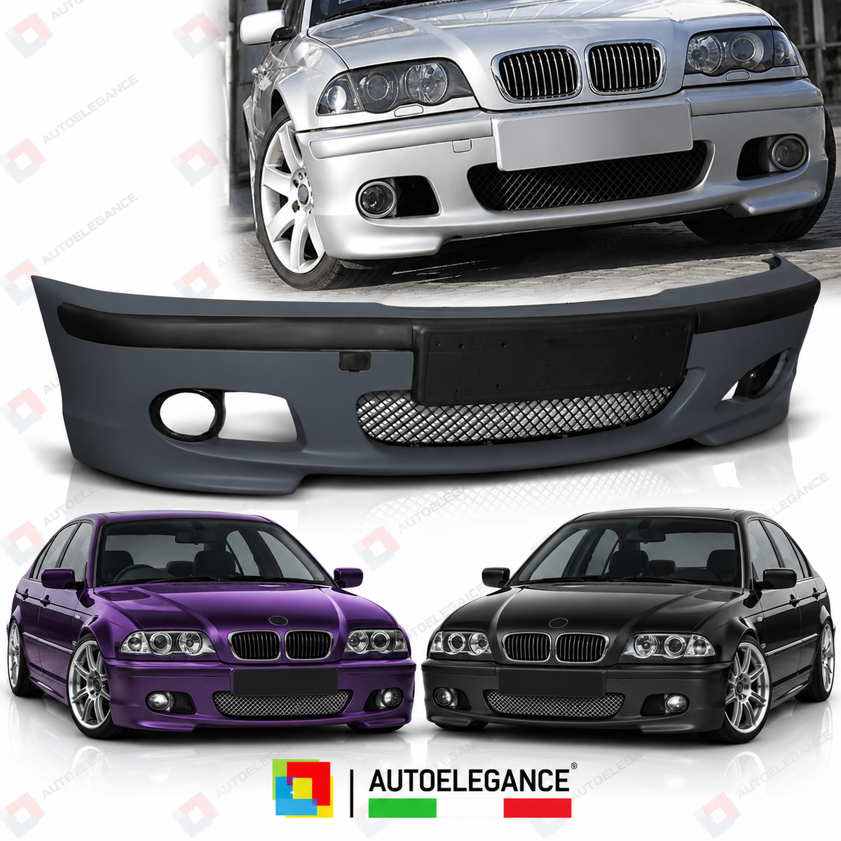 PARAURTI ANTERIORE SPORT ADATTO PER BMW E46 98-05 S/T